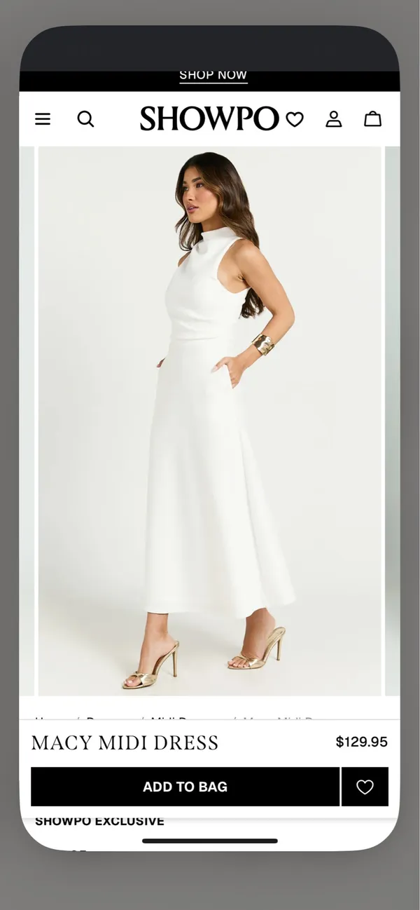 Showpo Maci Midi White Dress - Image 2