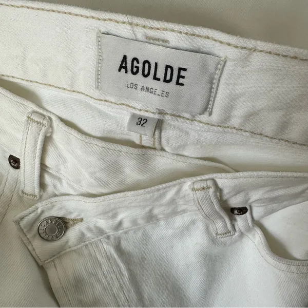 Agolde Criss Cross Wide Leg Denim Jeans 32 - Image 7