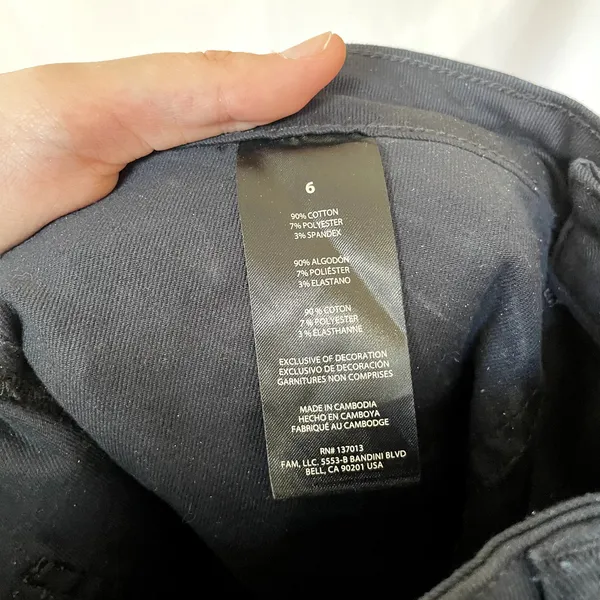 Banana Republic dark navy trousers women's size 6 cotton pants high waisted‎ - Image 6