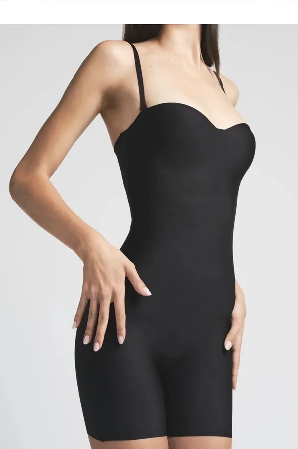 Skims Body CS underwire Mid Thigh Bodysuit large Onyx New with tags - Image 2