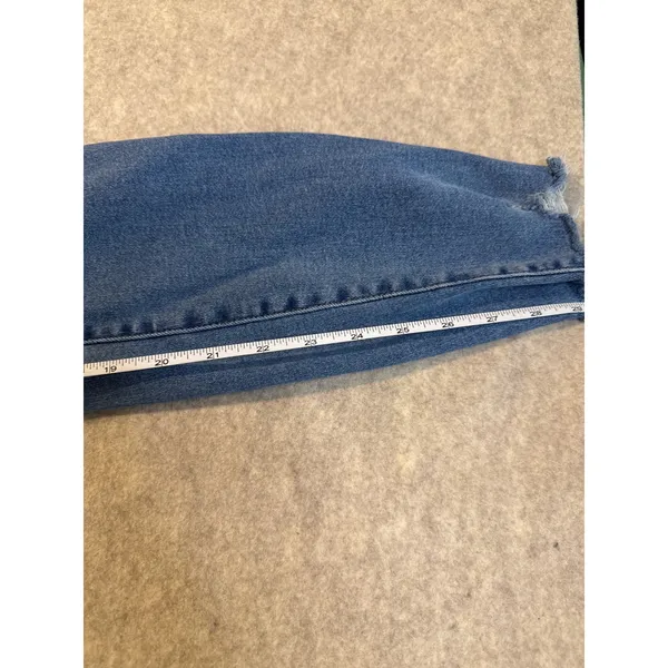 Maurices M. Jeans High Rise Skinny Distressed Button Fly Blue Denim 29x28.5 - Image 6