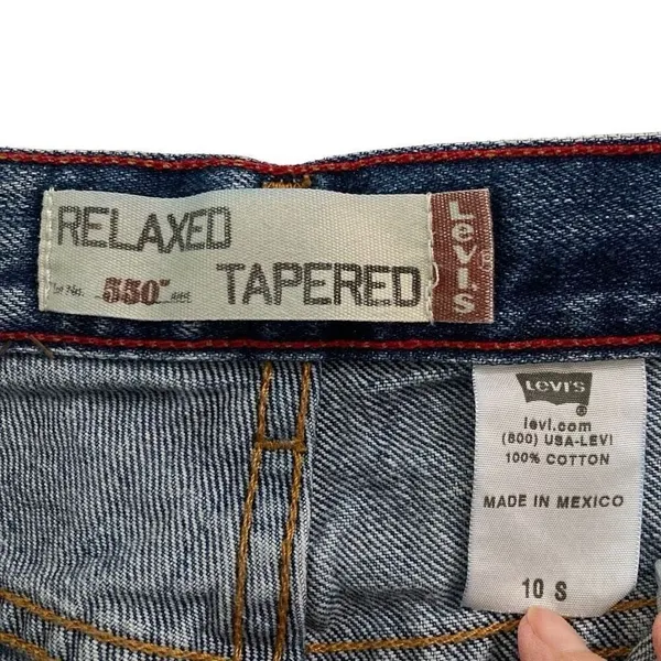 Levi’s 550 Retro Relaxed Tapered Jeans Women’s 10S Normcore‎ Denim Blue Jeans - Image 4
