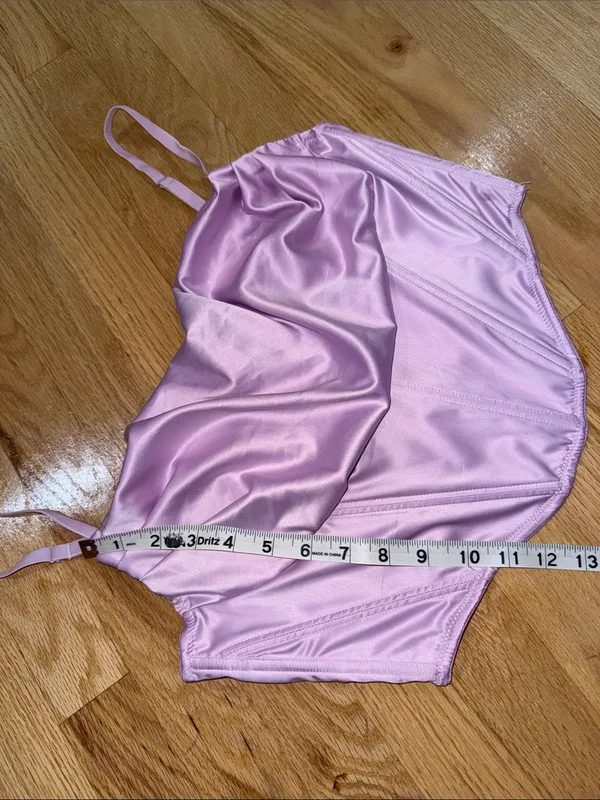 Urban outfitters Lexi satin cowl corset crop top NWT size large - Image 6