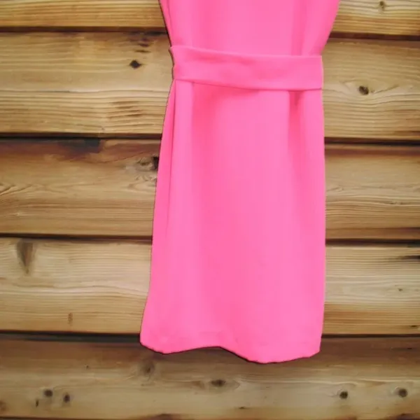 Amanda Uprichard Edith Mini Dress Hot Pink - Image 9