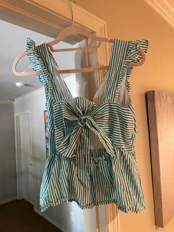 Striped top Green Size M - Image 2