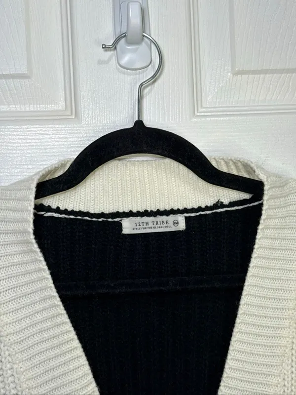 12th tribe color block knit cardigan Small - Image 5