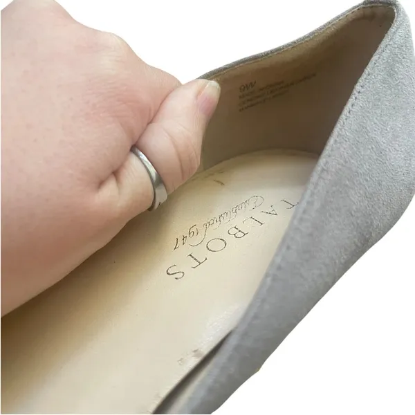 Talbots Women's Size 9‎ M Gray Leather Suede Pointed Toe 4.5 IN Heels - Image 10