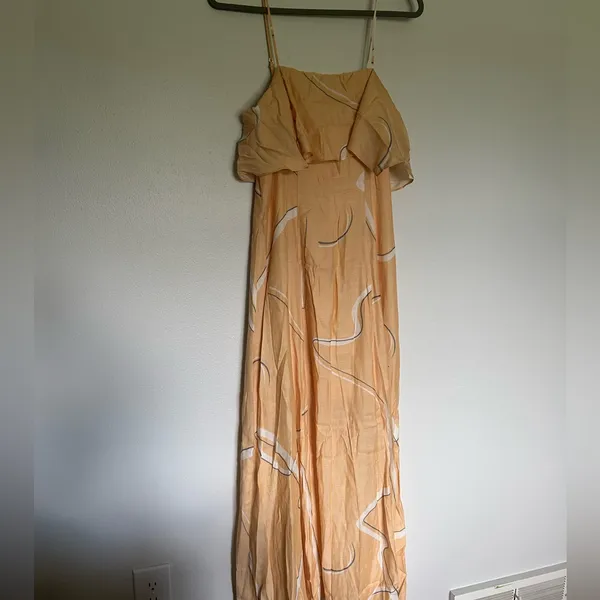 Yellow Ruffle Detail Maxi Dress - Image 5