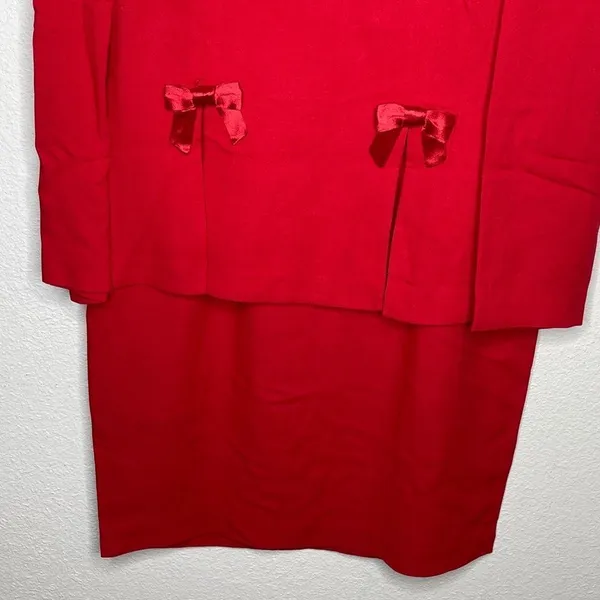 Vintage Donna Ricco Dress‎ Red - Image 5