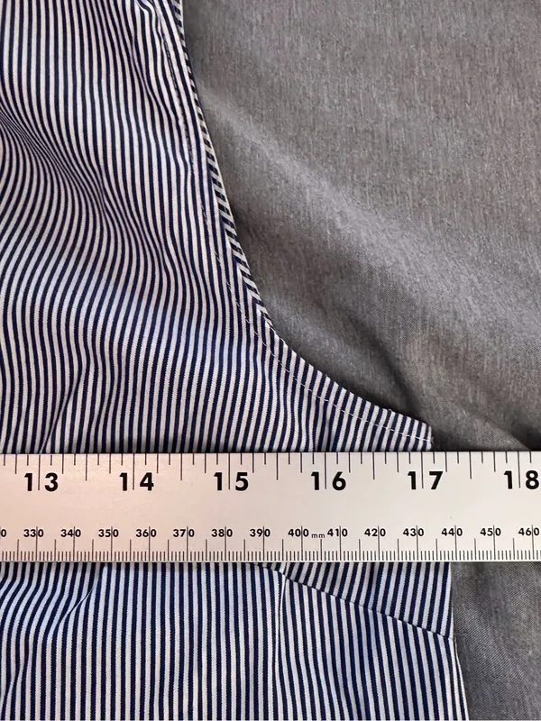 Ann Taylor Women’s XS Blue White Striped Sleeveless Eyelet Collar Blouse - Image 6