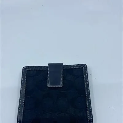 Coach Bi-Fold Black Signature C Canvas & Leather Wallet - Image 2