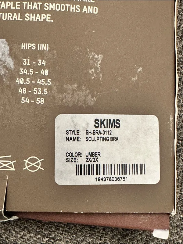 Skims Sculpting Bra 2X/3X in Umber - Image 3