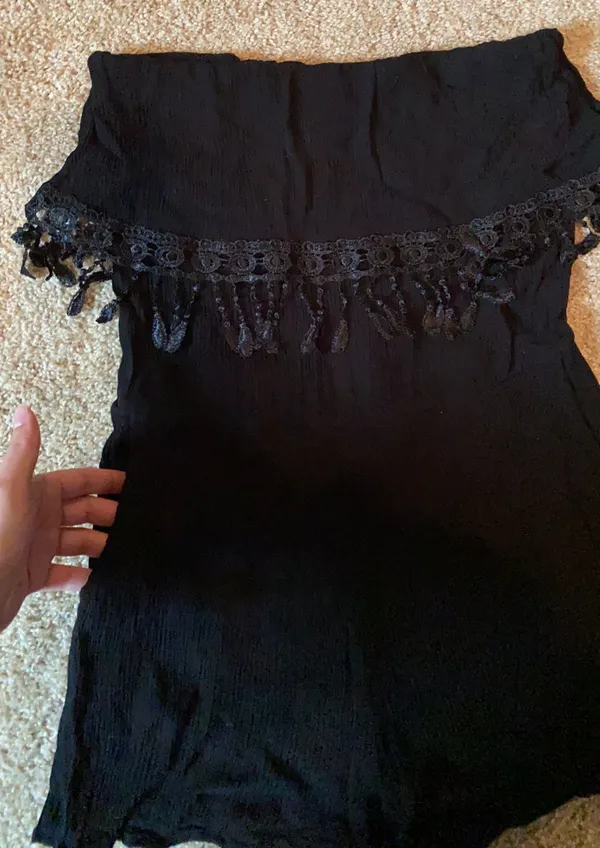 Strapless Black Romper Size M - Image 3