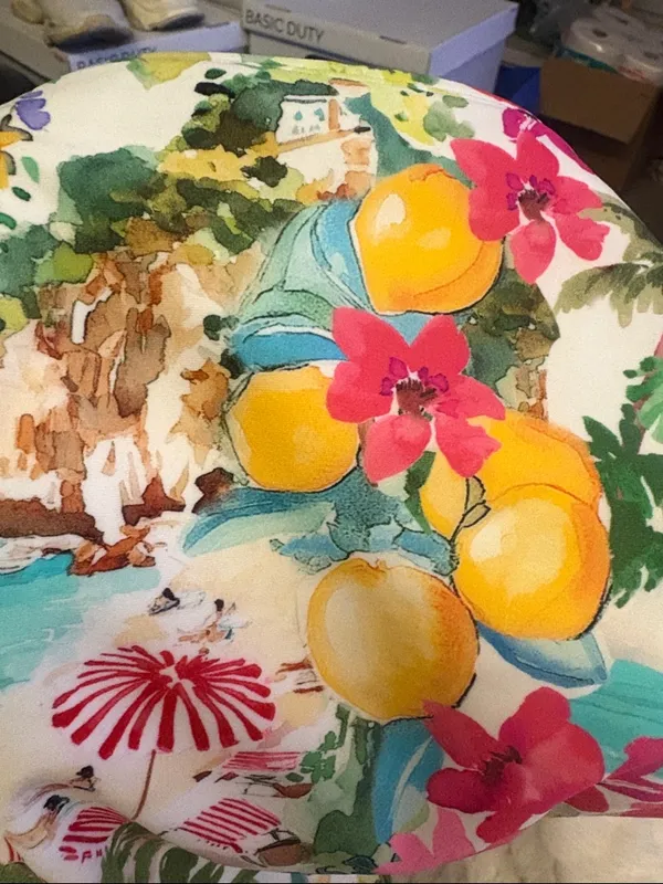 Shade & Shore Tropical Floral Bandeau Top in White, Blue and Yellow L postiano - Image 6