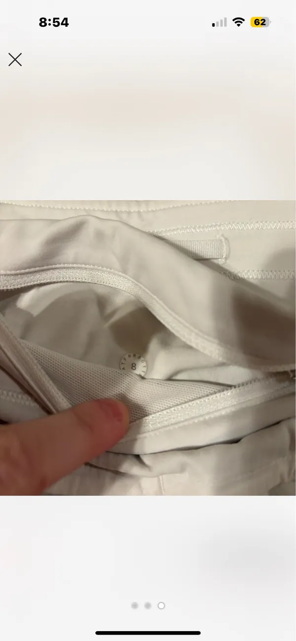Lululemon white speed up shorts 2.5” No flaws Size 8 - Image 3