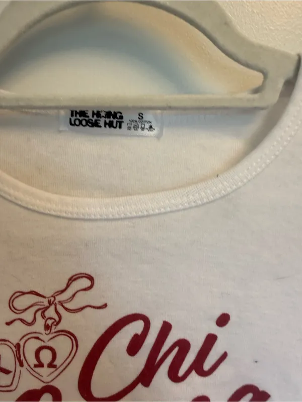 Chi Omega Graphic Tee White - Image 4