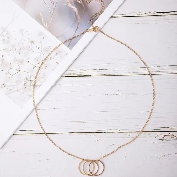 3/$30 💛 Dainty Ring Necklace Gold - Image 2