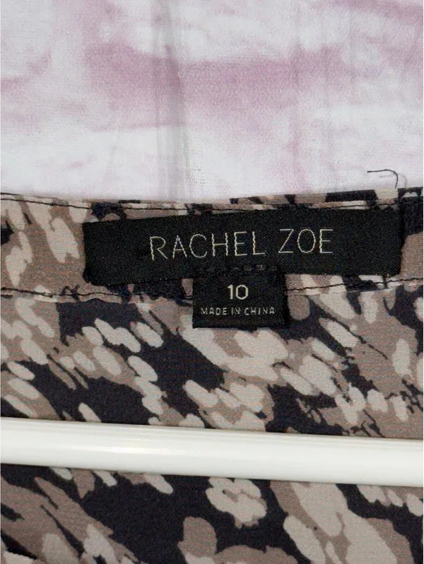 Rachel Zoe Women's Size 10 Printed Asymmetrical Blouse - Image 5