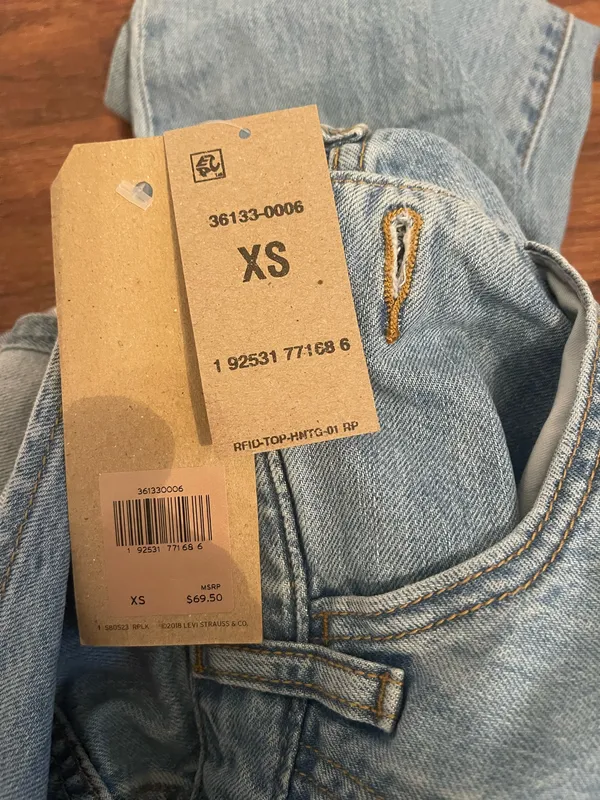 Levi's Light Blue Overalls. Size Xs - Image 16