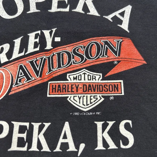 Harley Davidson Vintage 1992 Holoubek Ladies Vest Size Large Black With Snaps - Image 9