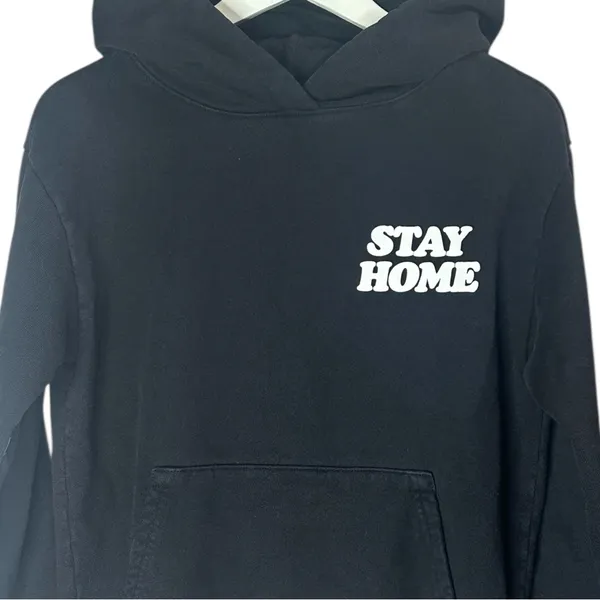 Talentless “I’m Staying Home” Black Cotton Sweatshirt Size XS - Image 3