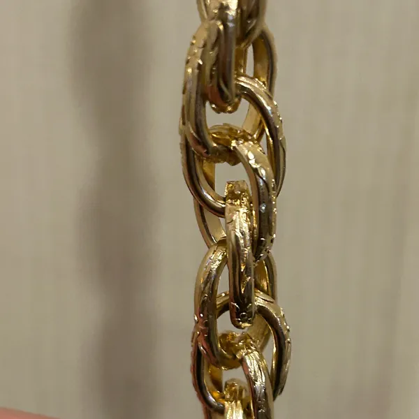 Discovery Gold and black chain belt with shiny gold tone buckle -42" - Image 7