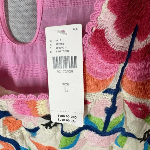 Anthropologie Plenty by Tracy Reese Embroidered Babydoll Blouse Large - Image 3
