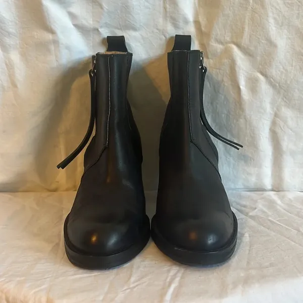 Acne ‘Pistol’ EUC Black Leather Heel Ankle Boot 37/7 - Image 3