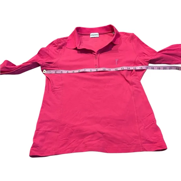 3/$15 GOLFINO long sleeve pink polo - Image 3