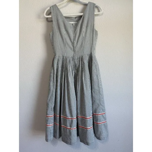Tailor & Twirl Women’s Gingham Sleeveless‎ Midi Dress Retro Rockabilly Size S - Image 4
