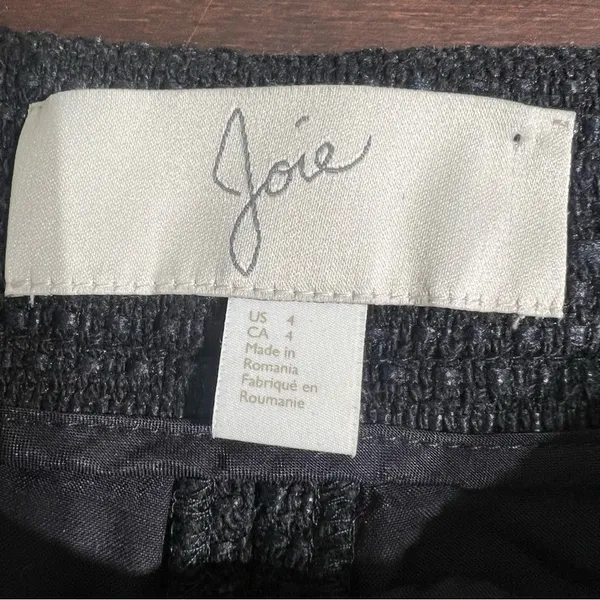 Joie Charcoal Gray Tweed Tailored Shorts Size 4 Textured Classic Chic - Image 10