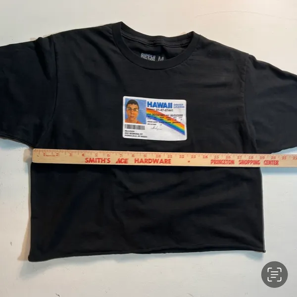 Ripple Junction Superbad McLovin Crop Top T-shirt Tee Woman’s Medium ID Black - Image 5