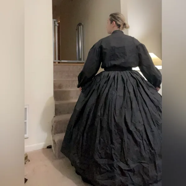 Victorian cotton skirt black Size L - Image 3