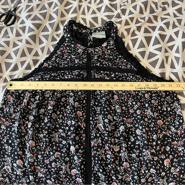 Anthropologie Maeve Lace Ruffle Trim Floral Sleeveless Halter‎ Neck Top Size XL - Image 14