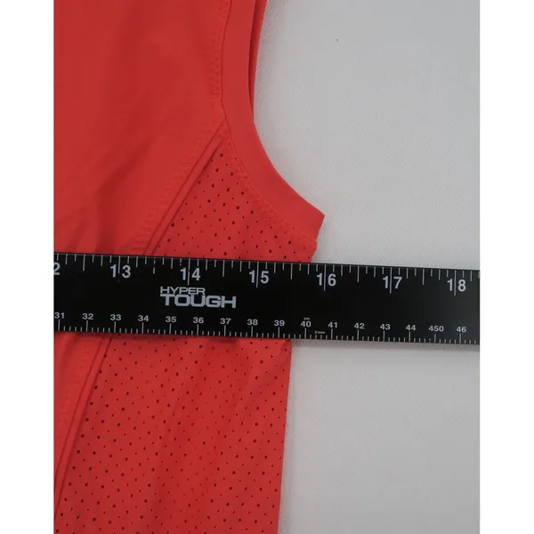 Athleta Womens Small Coral Orange Quarter Zip Sleeveless Cycling Training Top - Image 8