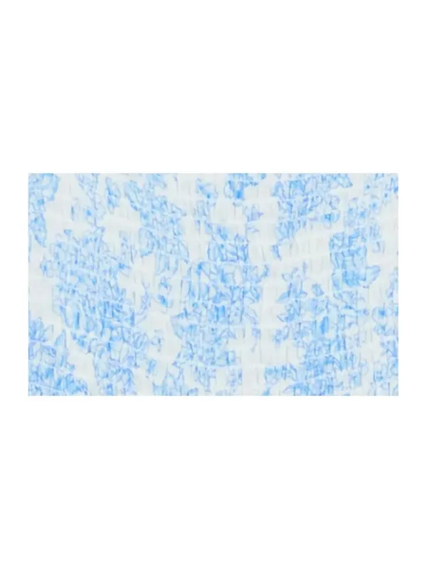 Maisie 100% Cotton Floral Smocked Ruffle Cotton Maxi Dress NWT Blue White XS - Image 8