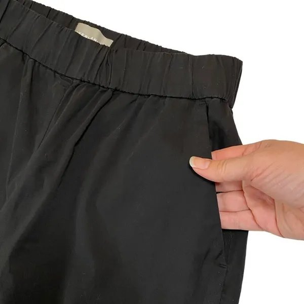 Everlane Women's Black High Waisted Wide-Leg Cotton Pants Size M‎ - Image 11