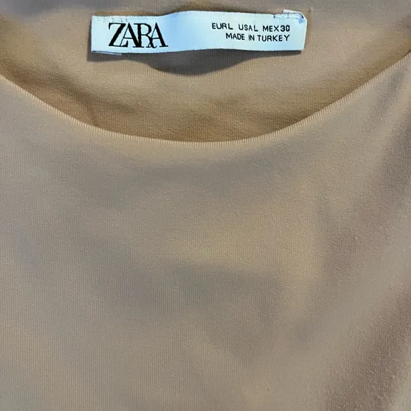 Beige Zara bodysuit. Small‎ snag on left. Size L - Image 2