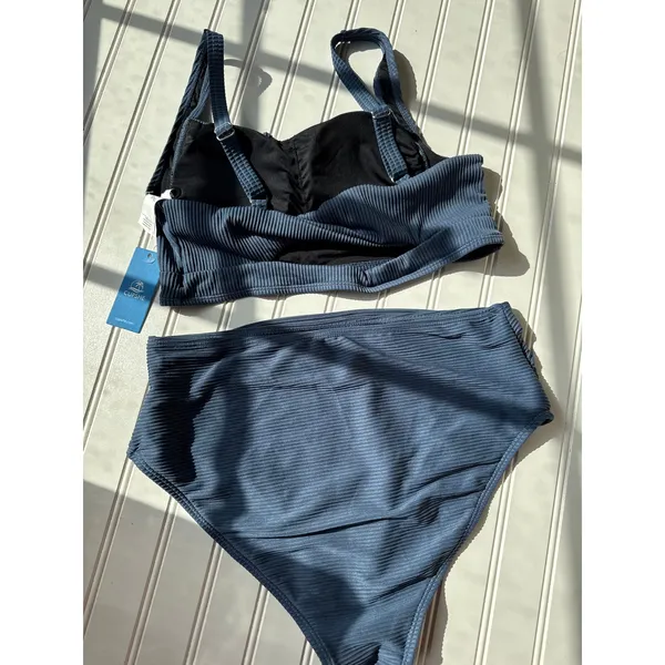 NWT Cupshe Lot of 2 Two Piece Swimsuits Bikinis Swim 2-PC Paddle Bundle Size L - Image 7