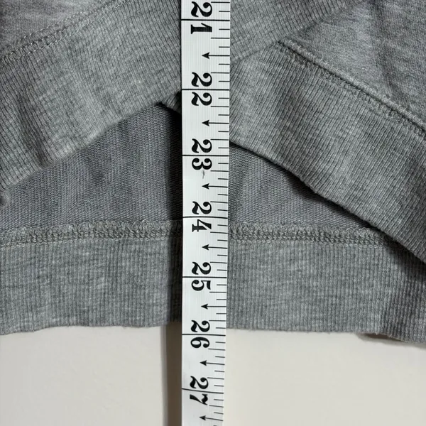 Athleta Gray Modal Crossover Tulip Hem Raglan Long Sleeve Sweatshirt Small - Image 7