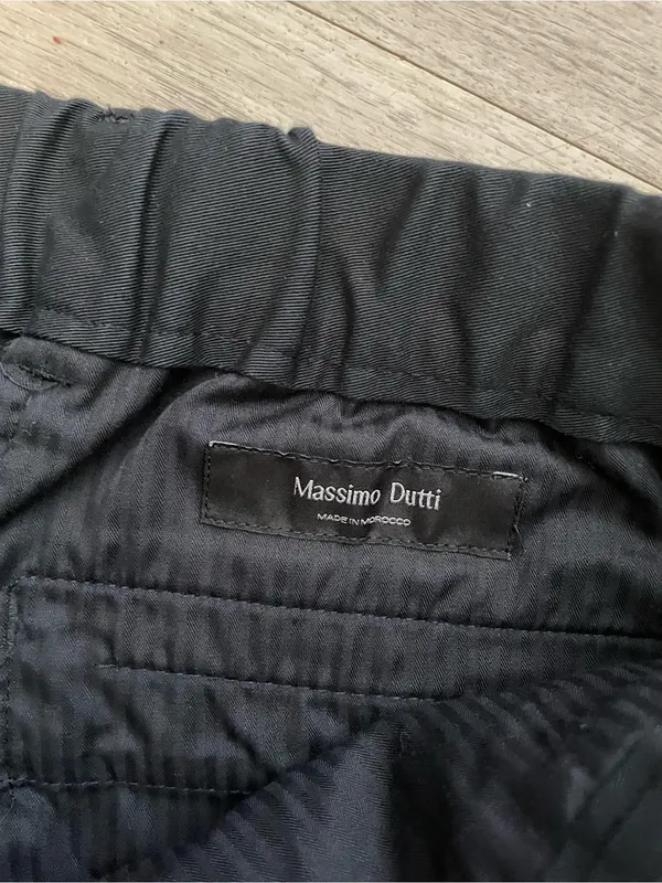 Massimo Dutti Navy-Black Straight Leg Trousers - Image 2