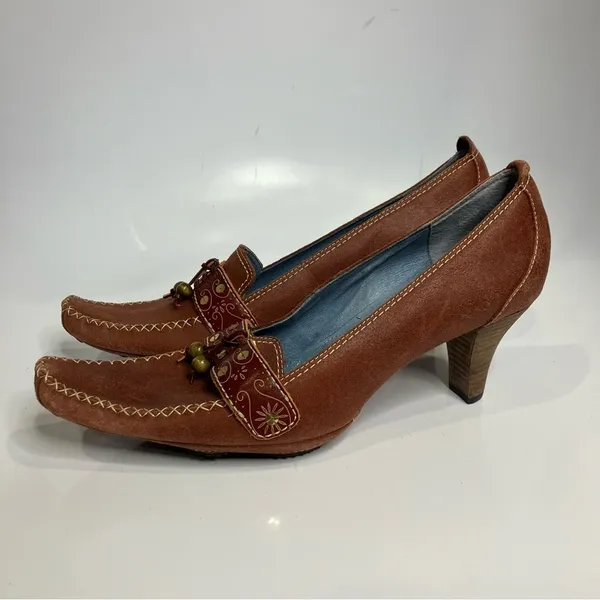 Indigo by Clarks pointed toe heels suede dancing‎ shoes size 9 Brown - Image 3