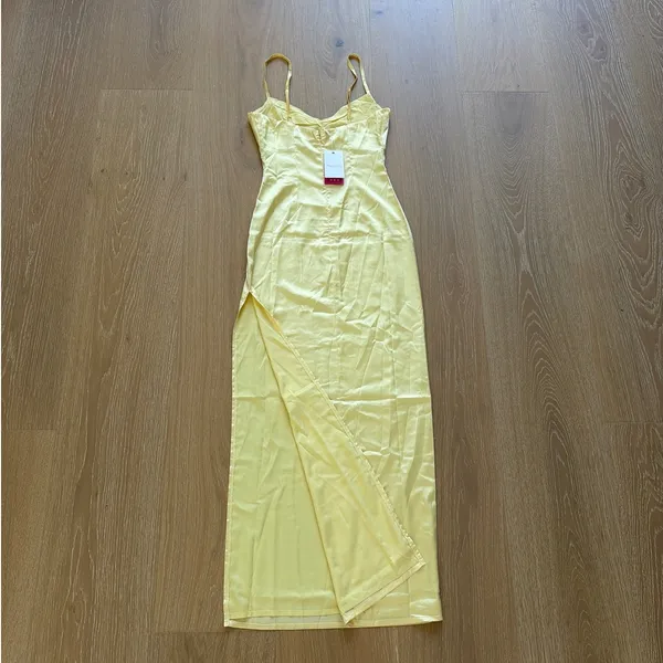 Beginning Boutique Maxi Dress Honey Size US2 Yellow - Image 4