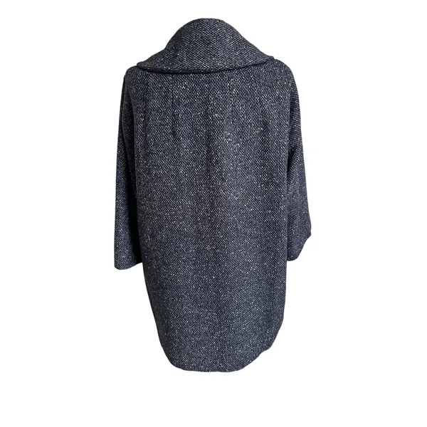 Cabi Blair Black Oversized Wool Blend Tweed One Button Dark Academia Jacket M - Image 7