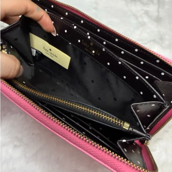 Kate Spade New York Pink Zip Around Wallet - Image 5