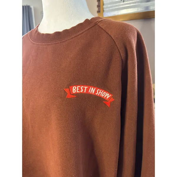 Target Cuddle Collab “Best In Show” Graphic Sweatshirt XXL Brown Pullover Cozy - Image 3