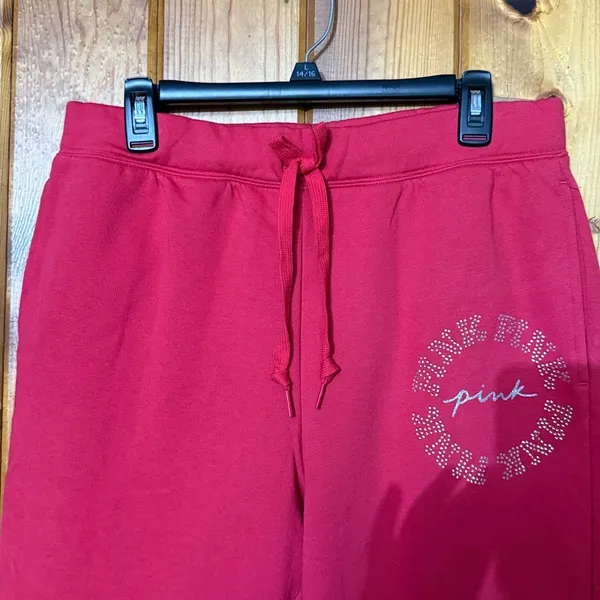 PINK Victoria's Secret pink lounge Sweatpants joggers size large NWT new era - Image 4