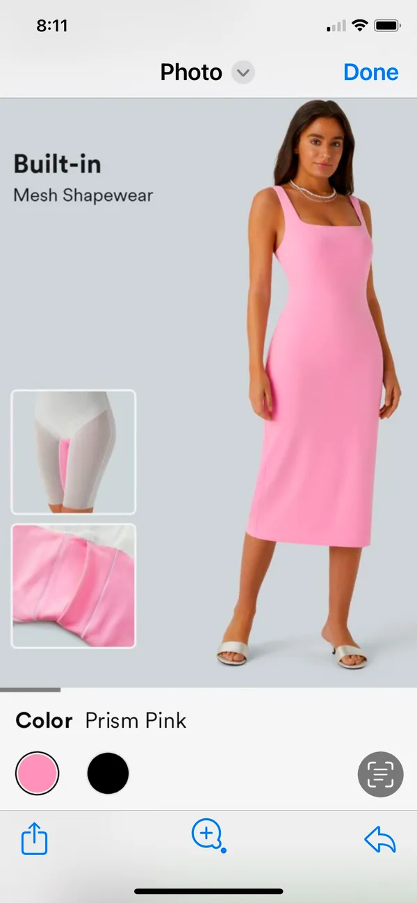 Halara Pink Midi Dress - Image 4