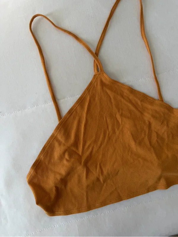 12th Tribe Ribbed Triangle tank in Rust Orange - Image 2