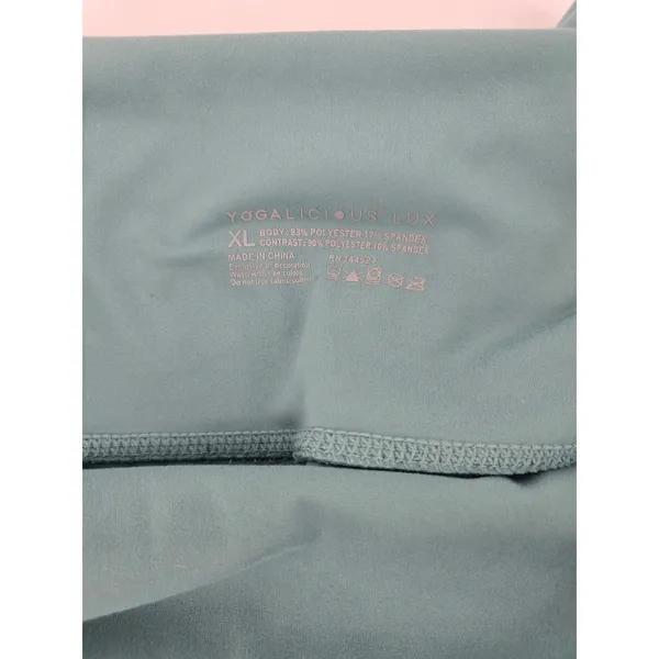 Yogalicious Lux Leggings Womens XL Sage Green High Waist 7/8 Ankle Activewear - Image 4